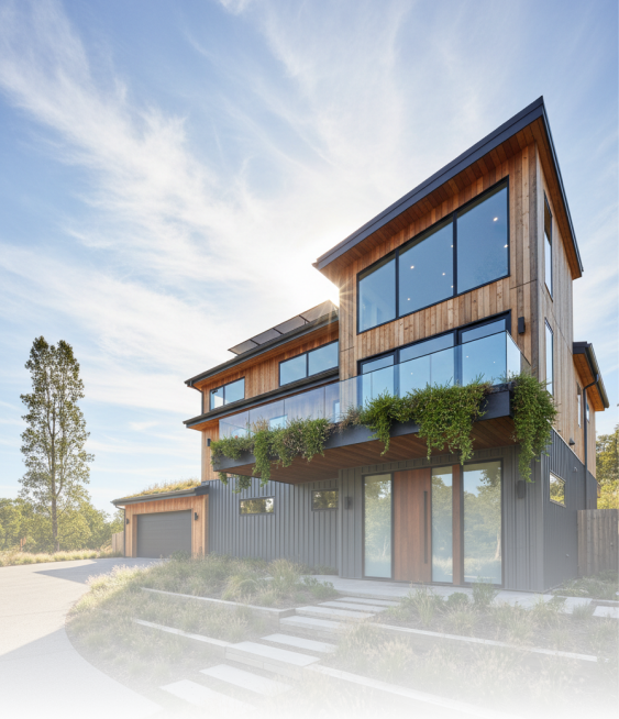 Contemporary house architectural view
