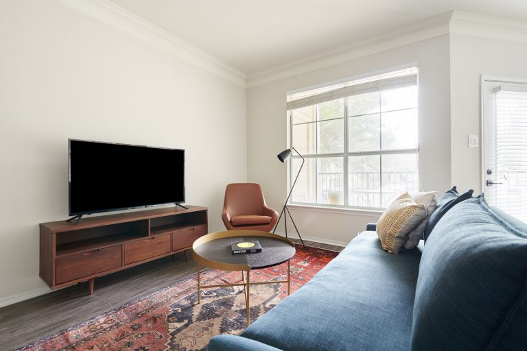 Living room with modern furniture